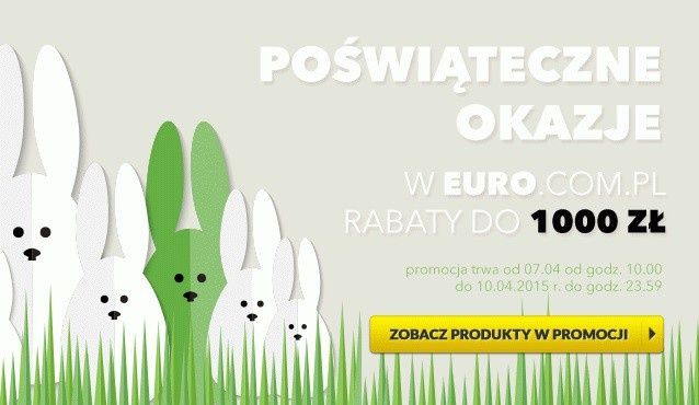 Rabaty do 1000 zł - zobacz Poświąteczne Okazje na euro.com.pl