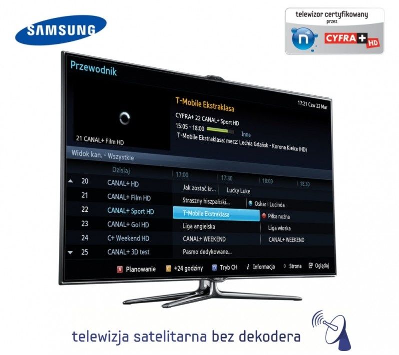 38 modeli telewizorów firmy Samsung certyfikowanych przez CYFRĘ + i platformę n