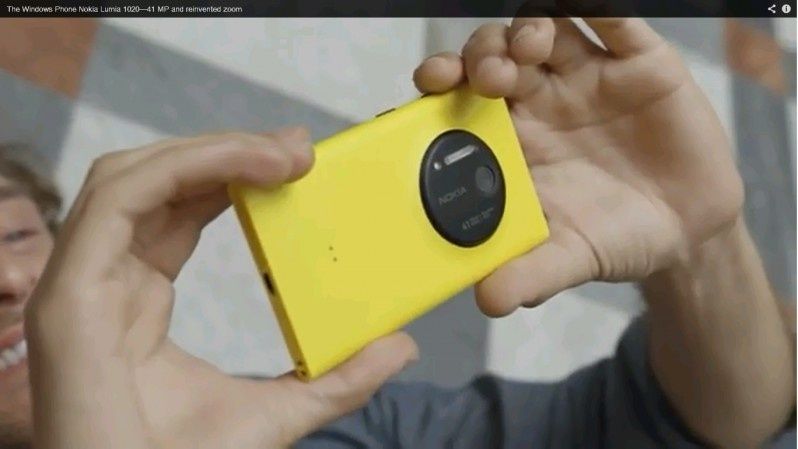 Reklama promująca aparat w Nokii Lumia 1020 (wideo)