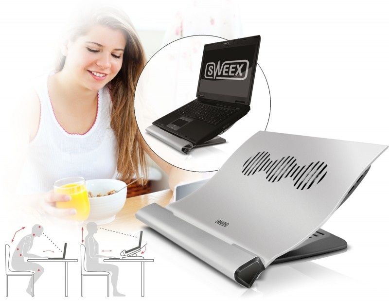 Sweex Notebook Cooling Stand - zdrowie i użyteczność  