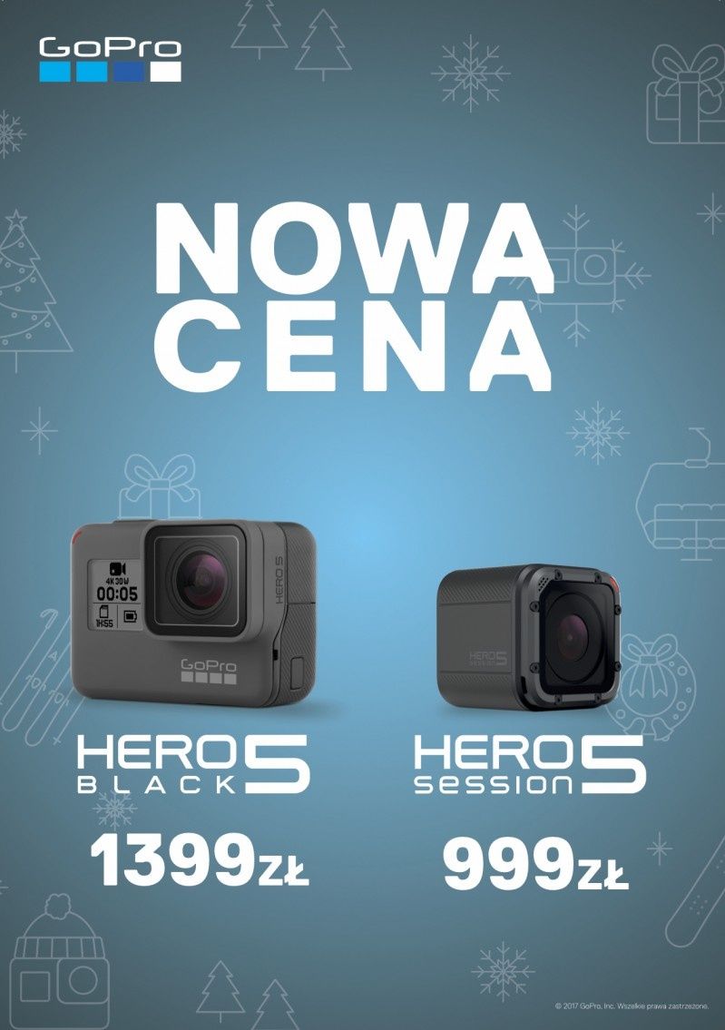 GoPro obniża ceny modeli HERO5 Black i HERO5 Session