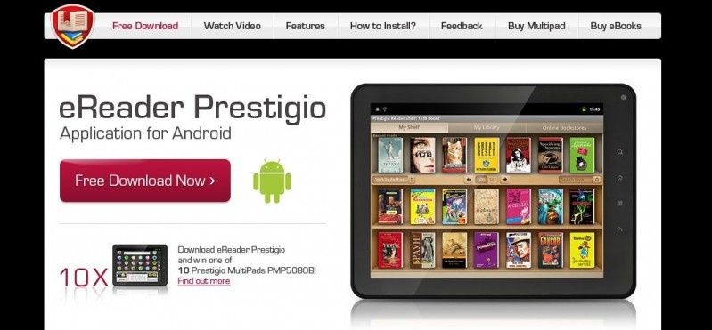 Aktualizacja aplikacji Prestigio eReader App 1.2