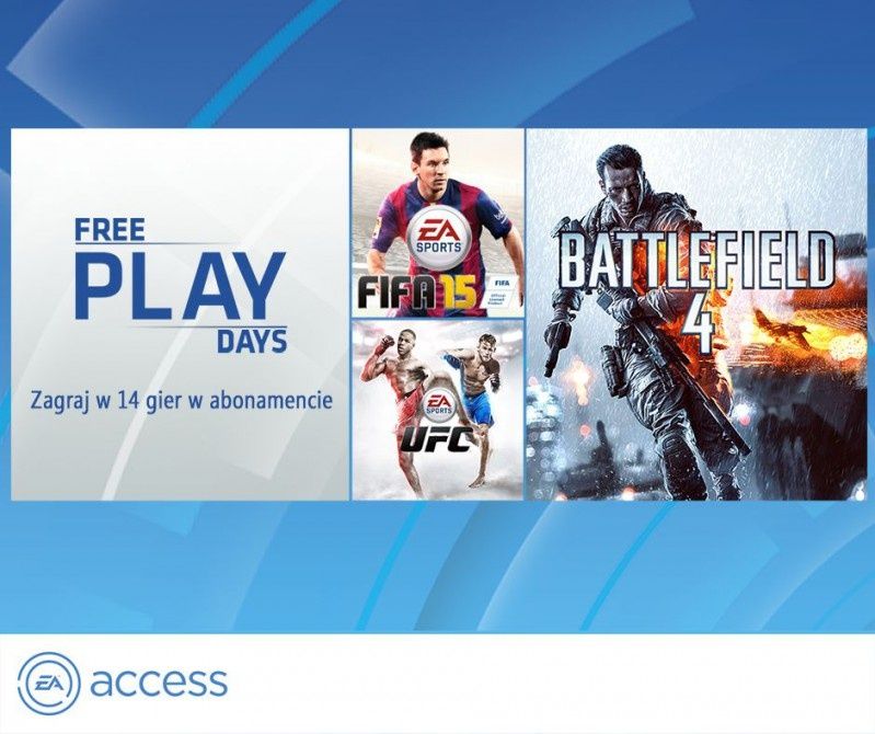 Zagraj w 14 gier Electronic Arts w EA Access Free Play Days 19-24 stycznia