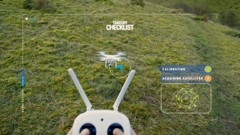Sterowanie dronem i podgląd z kamery w czasie rzeczywistym z okularami AR Epson Moverio
