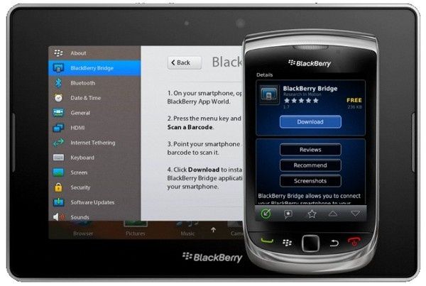 Aktualizacja systemu BlackBerry Tablet OS v1.0.7 