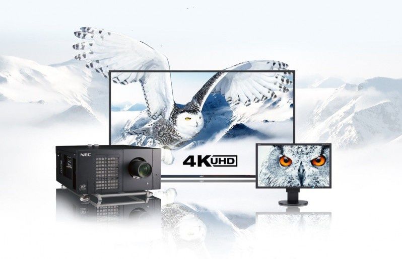 NEC wprowadza bogate portfolio monitorów i  projektorów 4K UHD