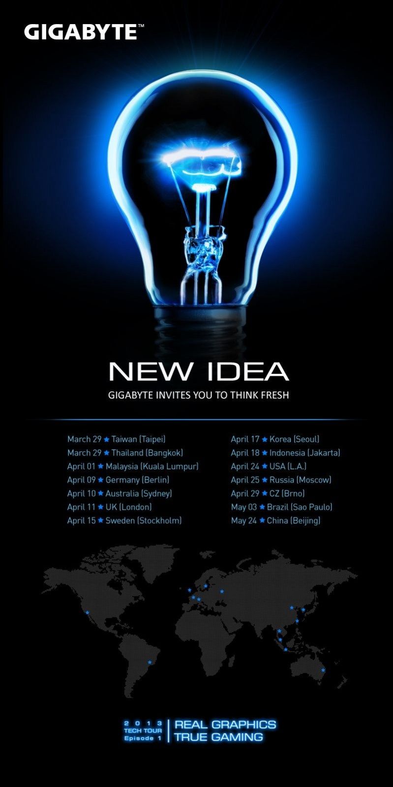 Gigabyte zaprasza na Tech Tour 2013 - ''NEW IDEA''
