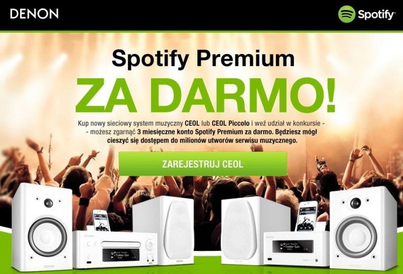 Spotify Premium Za Darmo - konkurs Denon CEOL