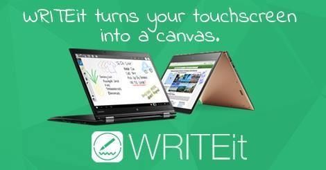Lenovo zwiększa możliwości użytkowników ekranów dotykowych dzięki aplikacji WRITEit 2.0