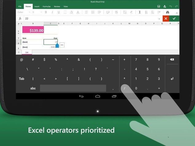 Klawiatura do Excela już dostępna w Google Play
