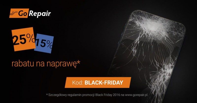 Black Friday w GoRepair - rabaty nawet do 25%