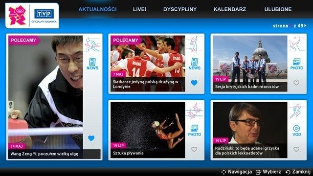 Aplikacja olimpijska na wybrane urządzenia marki Samsung
