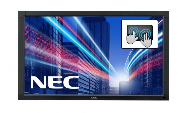 Ekran dotykowy z obsługą 6-punktowego multi touch w monitorach wielkoformatowych NEC 