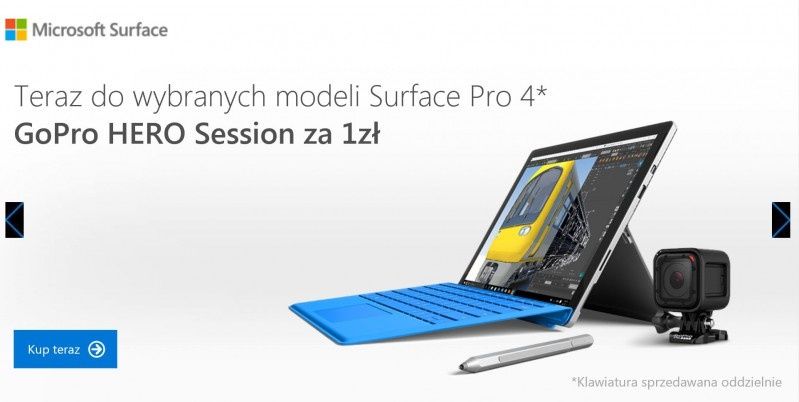 Promocja na Surface Pro 4 w sklepie  Komputronik