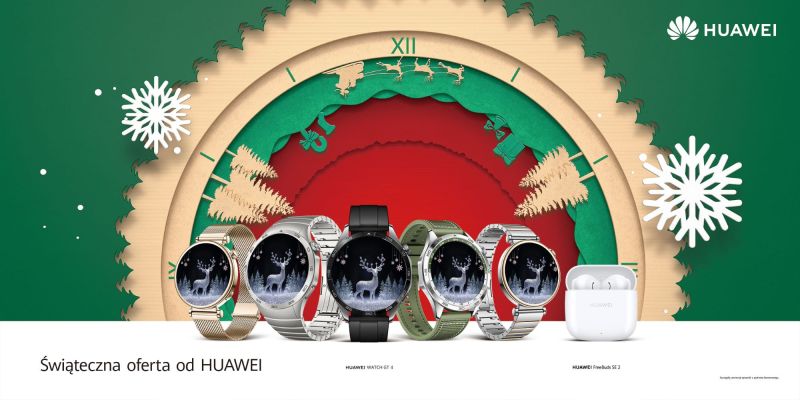 Oferta, na którą wiele osób czekało! HUAWEI Watch GT 4 w promocji i w dwóch świątecznych wersjach