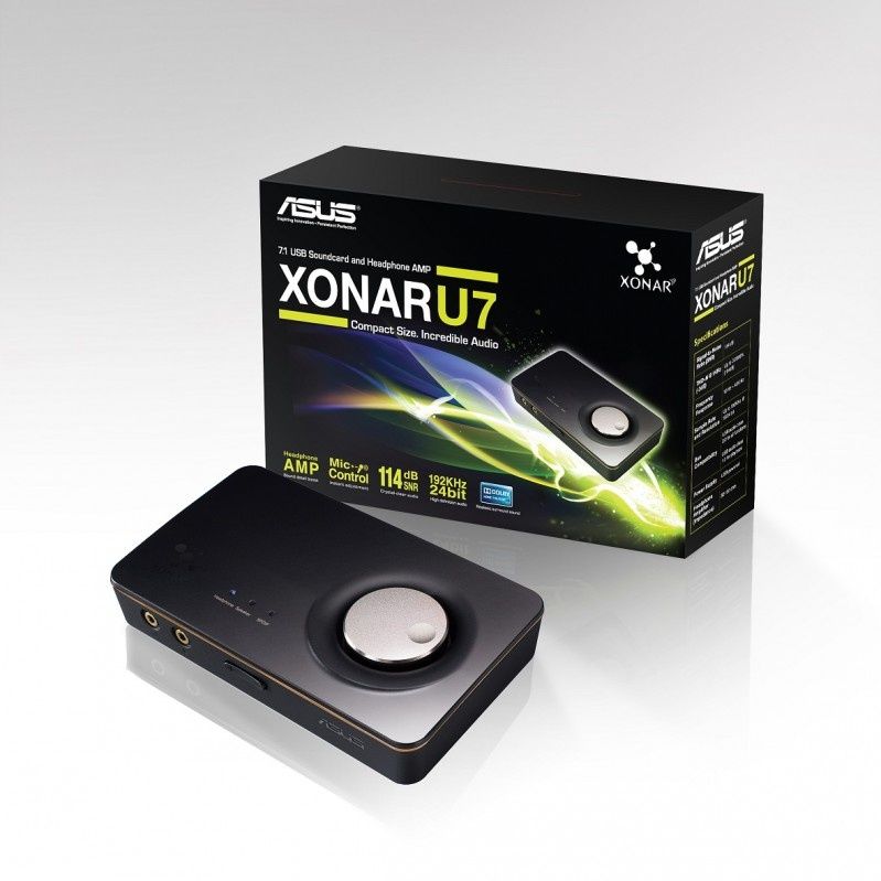 Nowe karty dźwiękowe dla graczy do firmy ASUS -  zewnętrzna Xonar U7 i wewnętrzna Xonar Phoebus Solo