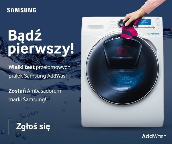 Weź udział w testach pralki Samsung AddWash i zostań jej właścicielem