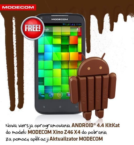 Aktualizacja systemu AndroidT do KitKatR dla smartfonu MODECOM XINO Z46 X4