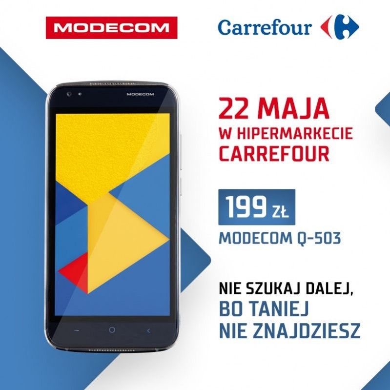 Smartfon MODECOM Q-503 do kupienia w dniu 22.05.2017 r. za jedyne 199 zł