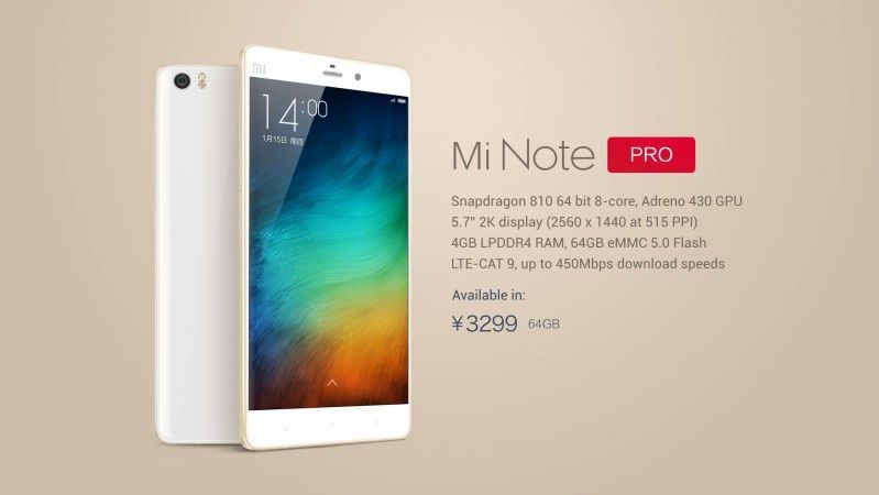 Phablet Xiaomi Mi Note Pro zaprezentowany
