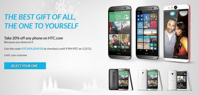 Promocja na smartfony HTC - 20% taniej do 02.01.2015