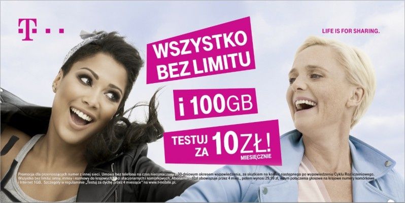 T-Mobile - przenoszący numer otrzymają 100 GB i nielimitowane rozmowy, SMSy i MMSy za 10 złotych!