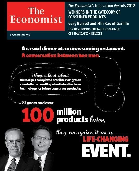 Garmin wyróżniony The Economist Group 2012 Innovation Award