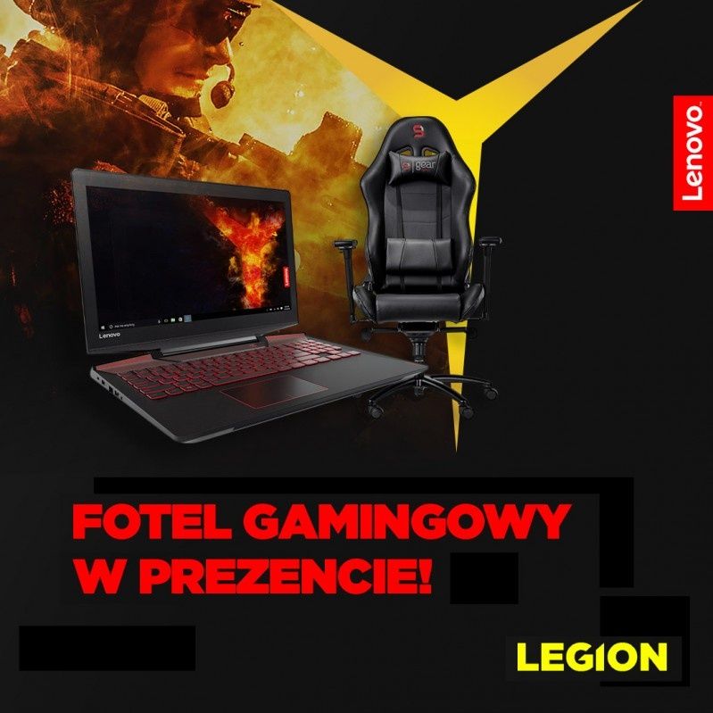 Kup laptopa Lenovo Legion Y720 w Komputronik, otrzymasz fotel gamingowy SPC Gear SR300 gratis