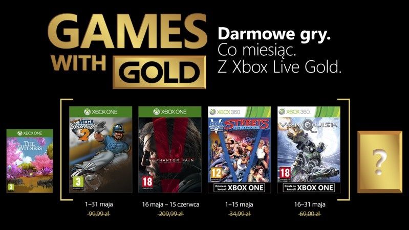 Majowa oferta gier w usłudze Games with Gold dla abonentów Xbox Live Gold 