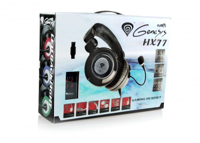Słuchawki Natec Genesis HX77 USB Real 5.1 dla graczy