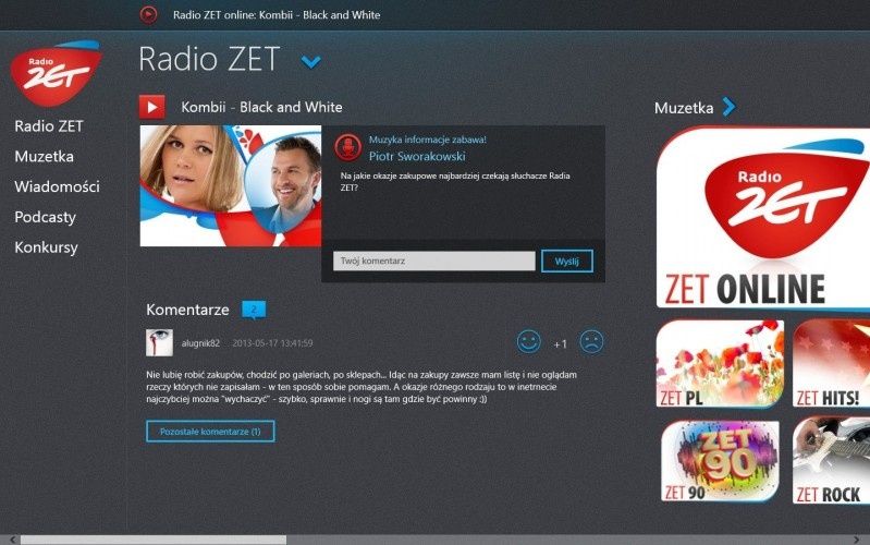 Radio ZET na Windows 8