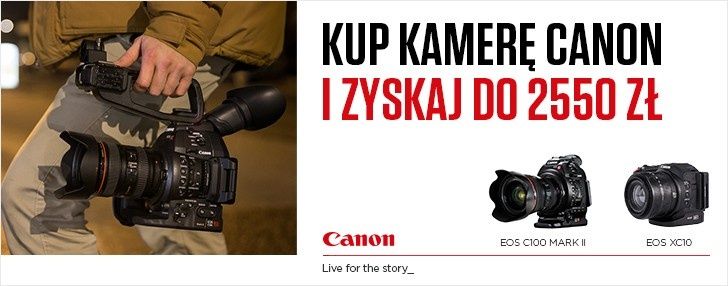 Promocja Canon: kup kamerę i zyskaj do 2550 zł 