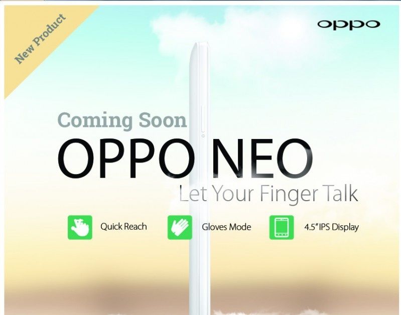 Wkróce debiut smartfona Oppo Neo
