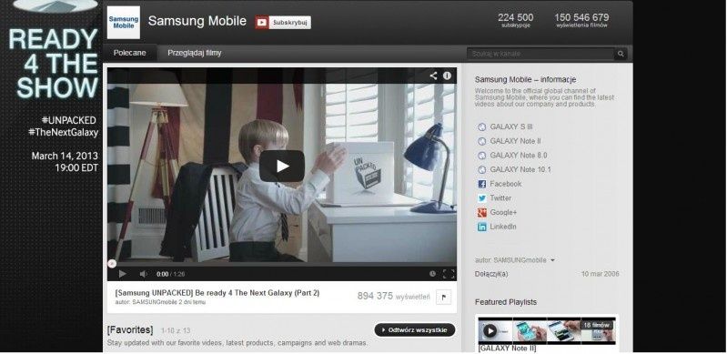 Prezentacja Samsunga Galaxy S4 - transmisja na żywo (wideo)