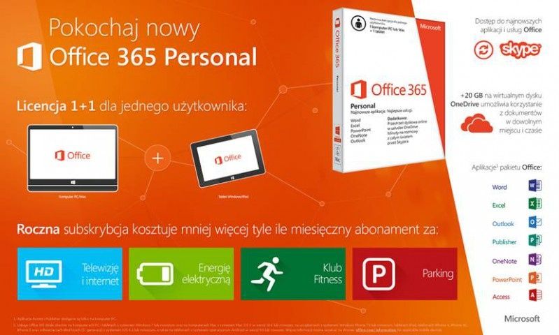 Office 365 Personal - nowy wariant subskrypcji Office 365 dla użytkowników indywidualnych