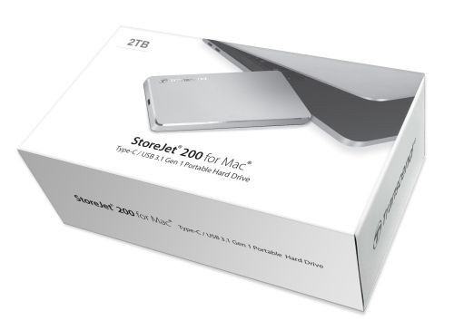 Stylowy magazyn danych dla Maca - Transcend StoreJet 200 Aluminiowy dysk przenośny USB-C