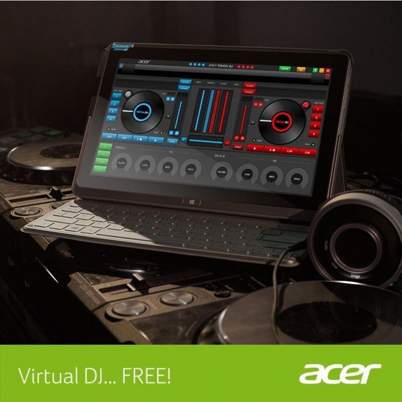 Program Virtual DJ Acer Edition dostępny z produktami konsumenckimi Acer 
