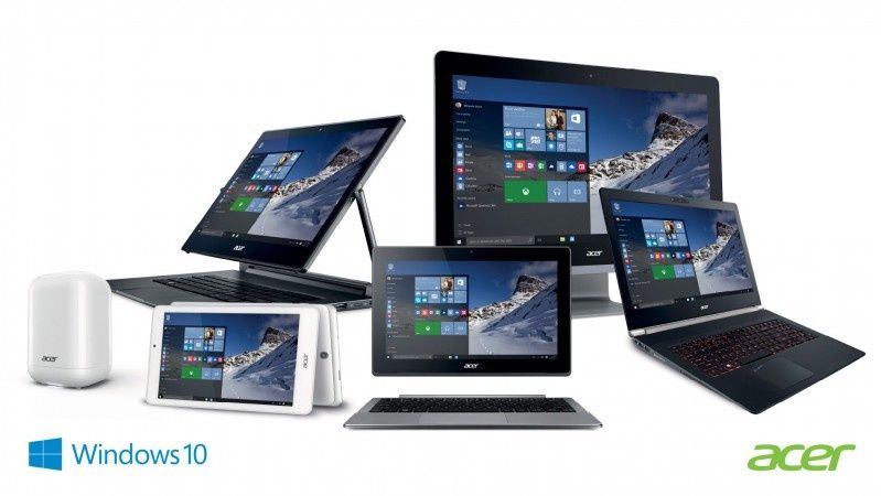 Urządzenia Acer z darmową aktualizacją do Windows 10