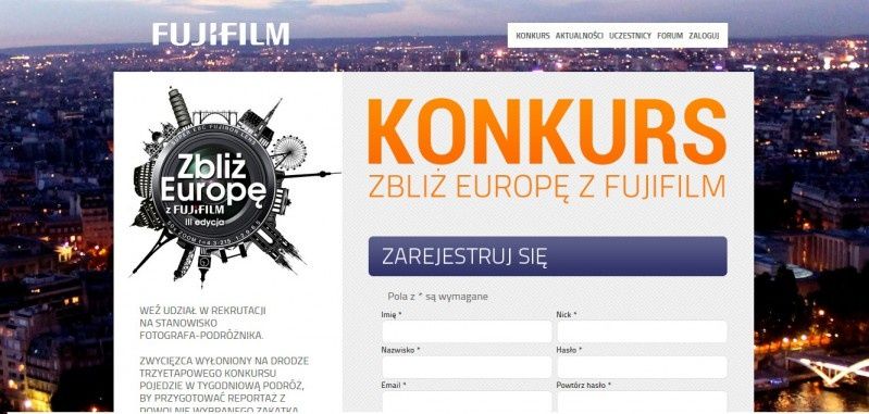 Zbliż Europę z Fujifilm - III edycja ruszyła