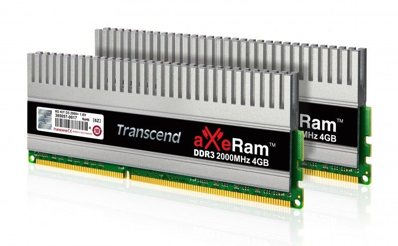TRANSCEND 8GB aXeRam DDR3-2000 - dla zaawansowanych użytkowników