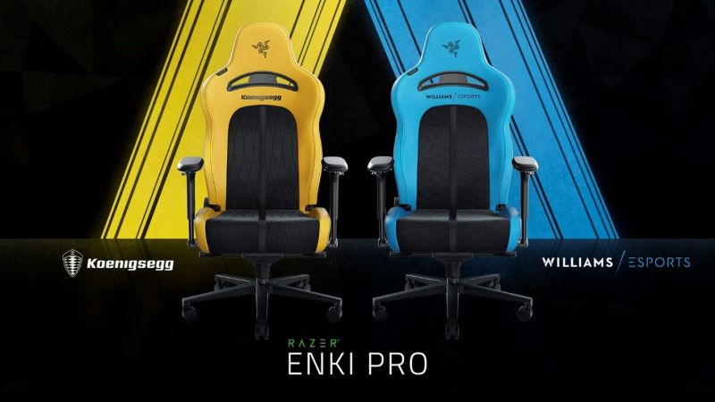 Razer poszerza serię foteli Enki Pro o edycje Williams Esports oraz Koenigsegg