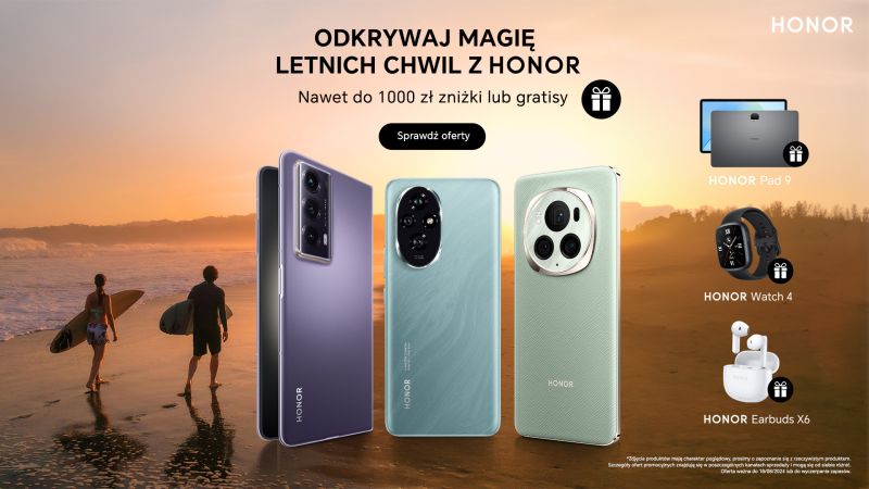 Odkrywaj magię lata z HONOR – nowe, letnie promocje na smartfony i tablety