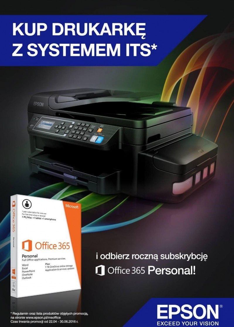 Drukarki Epson ITS z... licencją Microsoft Office 365