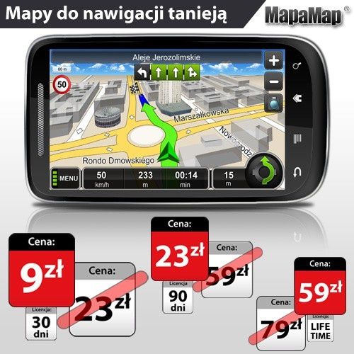 Nawigacja MapaMap tanieje na wakacje