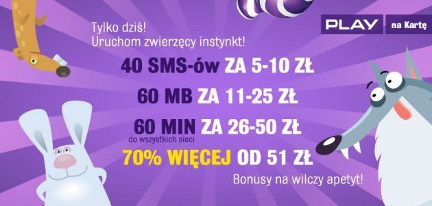 Dziś promocja doładowań w Play