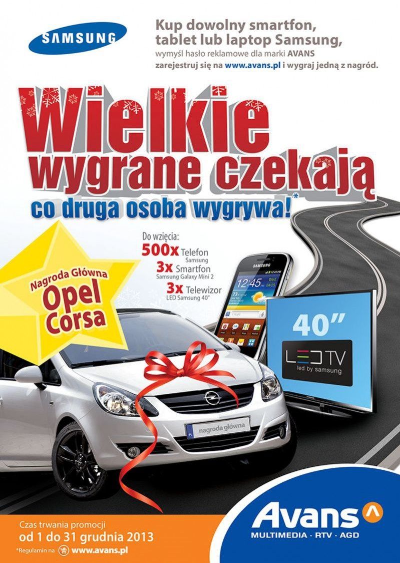 Konkurs Avans i Samsung - do wygrania Opel Corsa!