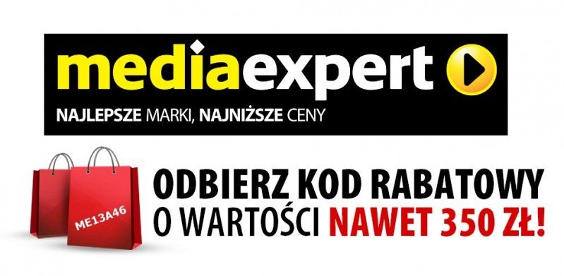 Kod Rabatowy ME13A46 pozwala zaoszczędzić nawet 350 zł na zakupach na www.mediaexpert.pl