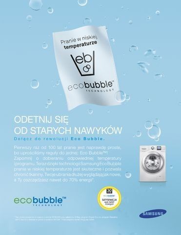 Rusza kolejna kampania pralek Samsung Eco Bubble