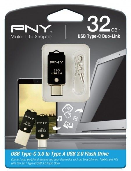 Nowy, elegancki PNY USB Typ C 3.0 / USB 3.0 Flash Drive