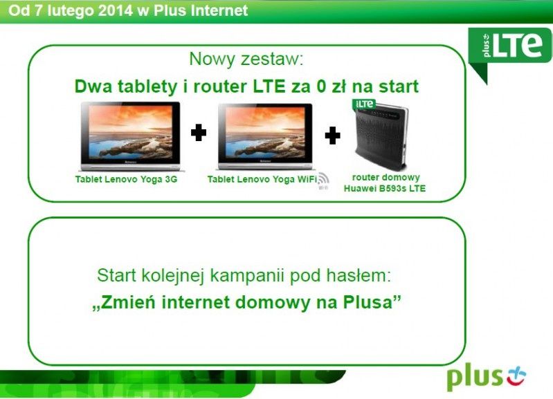 Zestaw dwóch tabletów + router LTE w nowej promocji Plusa